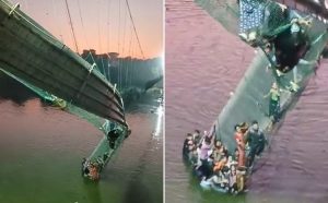 Užas u Indiji: Srušio se viseći most, najmanje 60 mrtvih VIDEO