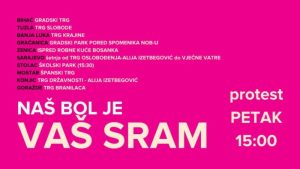 Širom BiH sutra protesti zbog ubistva žene u Bihaću: Naša bol je vaš sram