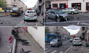 Sudar u centru Zagreba: Jedna osoba povrijeđena, dijelovi auta rasuti po cijeloj cesti