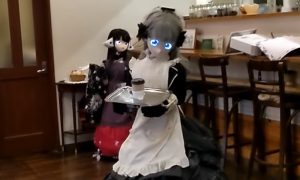 Primaju narudžbe koristeći QR kod: Robotske konobarice u kafiću VIDEO