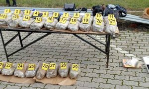 Carinici u tovarnom dijelu otkrili 29 paketa: Kamiondžija uhapšen sa 31 kilogramom marihuane