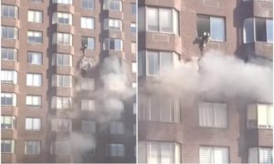 Požar u neboderu: Žena stajala na ivici 20. sprata VIDEO