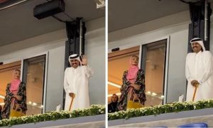Katarski šeik mahao Brazilki naočigled supruge: Njen ledeni pogled postao je hit na društvenim mrežama VIDEO