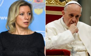 Zaharova reagovala na izjavu pape Franje: To je perverzija neviđenog nivoa