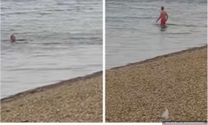 Za njega nema zime: Muškarac bez problema ušao u jezero i zaplivao