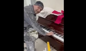 Hit Šabana Šaulića: Moler zasvirao klavir, ostali radnici zapjevali VIDEO