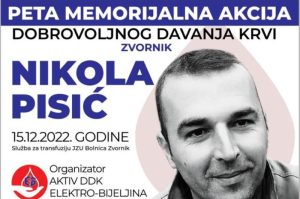 Akcija posvećena Nikoli Pisiću: Radnici “Elektro-Bijeljine” darovali 73 doze krvi