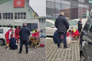 Nesreća na parkingu: Kombi udario trudnicu