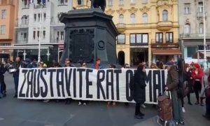 Na trgu poruka “Zaustavite rat odmah”: U Zagrebu antiratni protest VIDEO