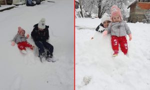 Prizor koji popravlja dan! Sestrice odlučile da “prkose” zimi, ovako uživaju na snijegu FOTO