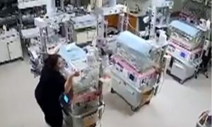 Scena iz porodilišta: Medicinske sestre drže inkubatore tokom zemljotresa VIDEO