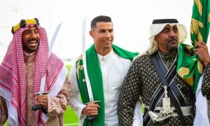 Sablja u ruci i zastava: Ronaldo čestitao dan državnosti Saudijske Arabije VIDEO