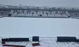 Snijeg uzrokuje probleme i u sportu: Odgođena utakmica Partizana