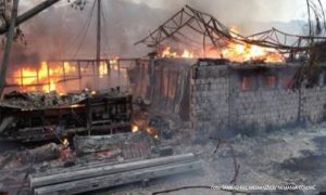 Veliki požar u Užicu: Izgorjelo 1.000 kvadrata pogona za tapaciranje namještaja