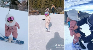Kakav talenat: Iako ima samo 18 mjeseci, djevojčica obožava snowboard VIDEO