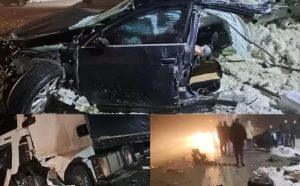 Audi u potpunosti uništen: Povrijeđeni nakon saobraćajke prevezeni u bolnicu FOTO