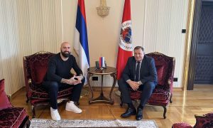 Dodik sa proslavljenim košarkašem: Pero Antić uvijek rado dolazi u Srpsku
