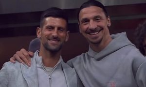 Susret starih prijatelja: Đoković i Ibrahimović uživali na utakmici LŠ VIDEO