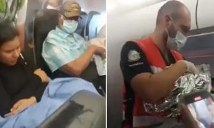 Nesvakidašnja situacija: Žena se porodila u avionu VIDEO