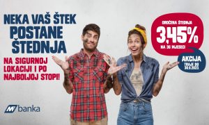 Akcija do 30. juna – do 3,45% na oročenu štednju u MF Banci: Oročena štednja za sigurniju budućnost