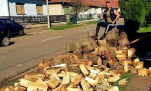 Sve to radi besplatno: Viktor godinama starijim licima cijepa drva FOTO