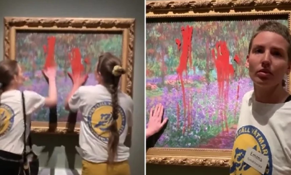 Vrijedna oko 100 miliona evra: Ekološki aktivisti premazali bojom čuvenu sliku VIDEO