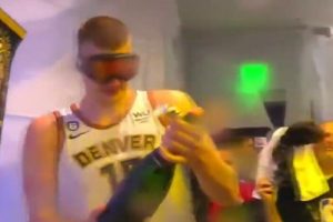 Jokara u elementu: Ludo slavlje u svlačionici Denveru VIDEO