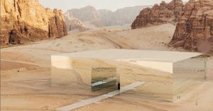 Svjetlucava građevina koja treperi usred pustinje VIDEO