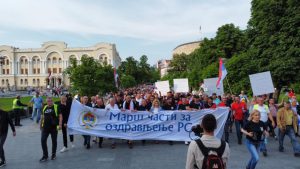 Petrović sa pristalicama na Trgu Krajine: Došlo do naguravanja sa policijom VIDEO