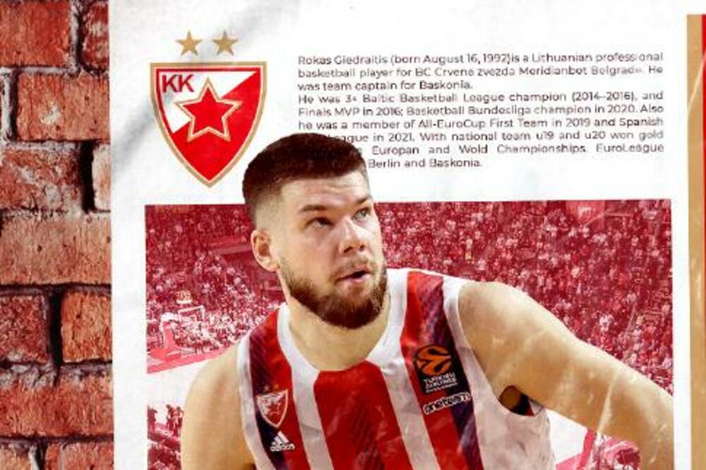 Nova “bomba” Crvene zvezde: Na Mali Kalemegdan stigao Rokas Gidraitis