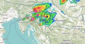 Nevrijeme krenulo sa zapada: Dvije snažne olujne ćelije blizu Slovenije, idu ka istoku