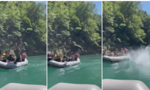 Salto o kojem se priča: Nikola Jokić napravio pravi šou na raftingu VIDEO