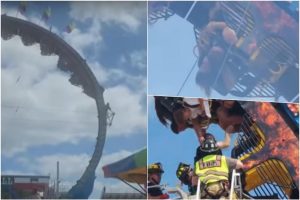 Incident u zabavnom parku: Ljudi tri sata visili naglavačke jer se zaglavio vozić VIDEO
