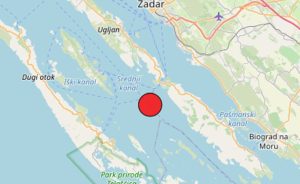 Potres od 3 stepena po Richteru kod ostrva Pašman
