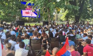 Banjaluka navija za Srbiju: U Parku Mladen Stojanović fenomenalna atmosfera FOTO