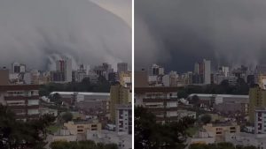 Zastrašujući snimak velikog oblaka koji je “progutao” grad: Pojavljuje se prije oluje i najavljuje haos VIDEO