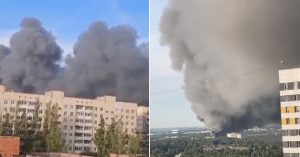 Velik požar u Sankt Peterburgu: Dim potpuno prekrio nebo iznad grada VIDEO