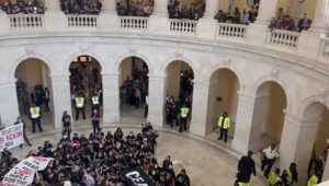 Demonstranti upali u Kapitol Hil, traže hitan prekid sukoba u Gazi i Izraelu VIDEO