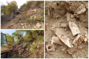 Kosti razbacane pored puta: Preko starog srpskog groblja u Sjevernoj Mitrovici prokopan put