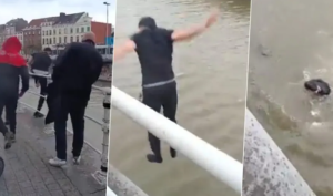 Heroji! Muškarac upao u kanal, dvojica odmah skočila za njim VIDEO