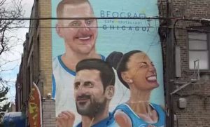 Đoković, Jokić i Vuleta zajedno! Mural sa likovima srpskih sportista osvanuo u Americi
