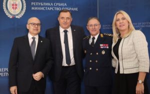 Dodik i Cvijanović na svečanom prijemu kod Vučevića: Srpska i Srbija ostaju jake uprkos izazovima