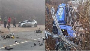 Vozači, oprez! Teška saobraćajna nesreća – kamion se prevrnuo
