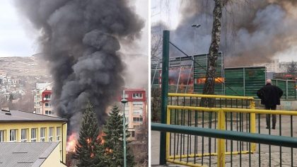 Vatrogasci i policija na terenu: Veliki požar u Sarajevu VIDEO