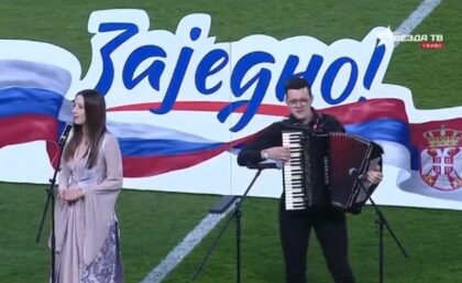 Danica Crnogorčević zapjevala na Marakani, orilo se stadionom „Oj Kosovo, Kosovo“ VIDEO