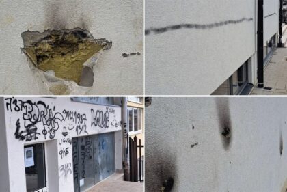 Ponašanje za svaku osudu: Huligani u Banjaluci palili zid nove dvorane na Laušu