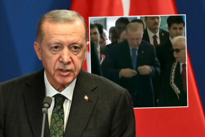 Hit snimak Erdogana: Turskom predsjedniku tjelohranitelj pružio češalj, delegacija morala da stane VIDEO