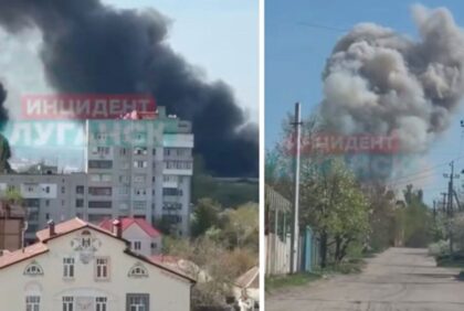 Ukrajinci napali Lugansk, gusti dim iznad grada: Oštećeno više stambenih zgrada VIDEO