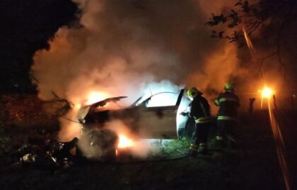 Gorio automobil u Banjaluci: Na licu mjesta bili vatrogasci i policajci