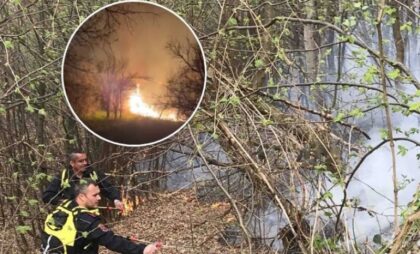 Vatrogasci neumorno gase vatru: Jak vjetar raspiruje dva požara u Bratuncu